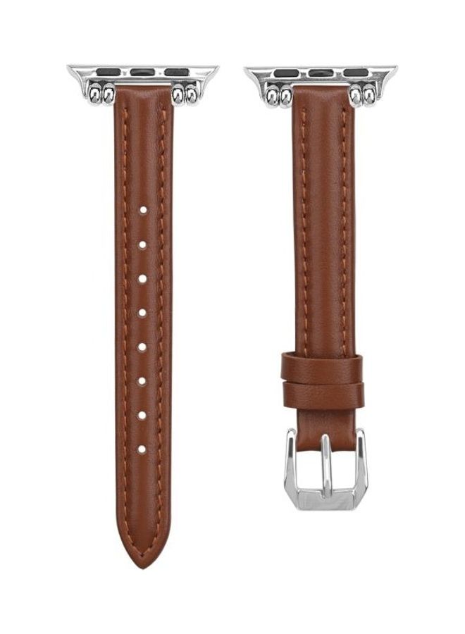 HuHa Replacement Strap For Apple Watch Series 7 45mm/6,SE,5,4 44mm/3,2,1 42mm Brown - Image 1