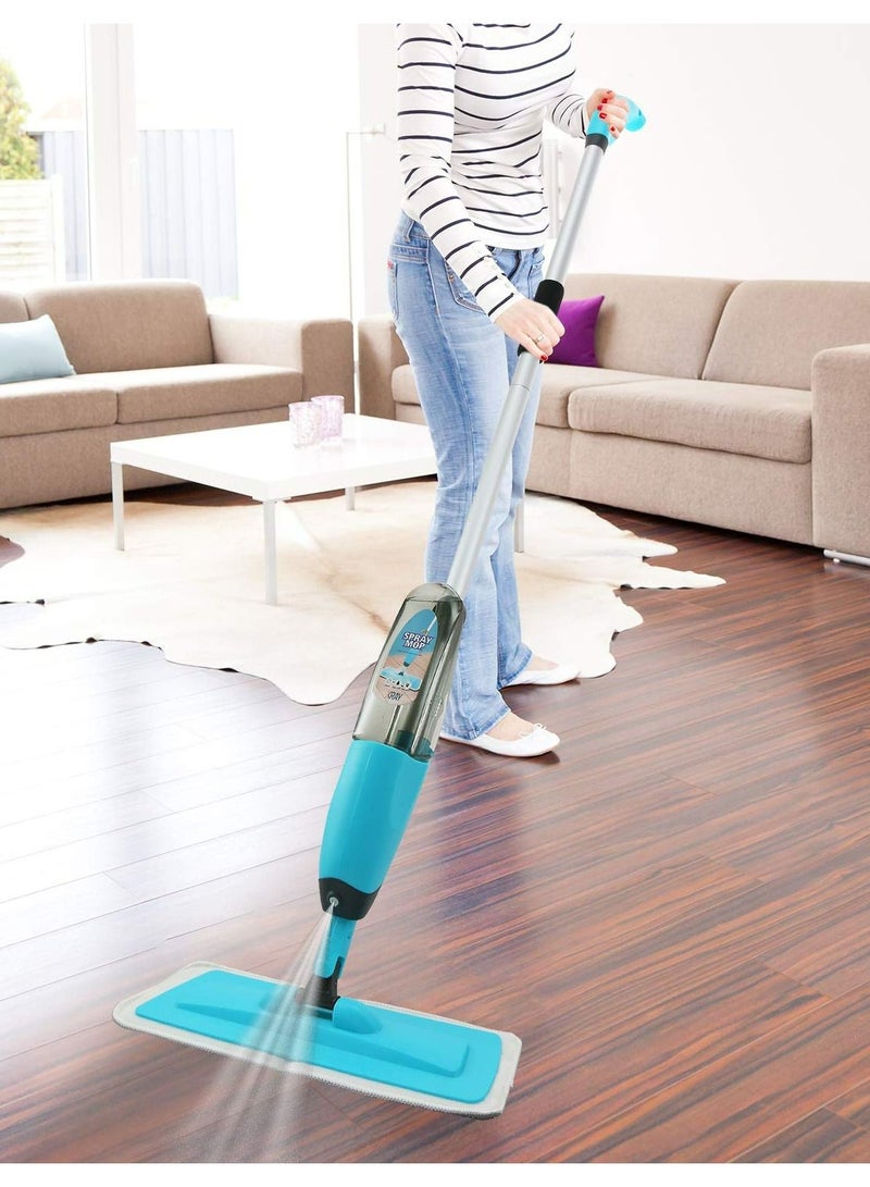 ALMUFARREJ Water Spray Mop with Washable Mop Head, Wet & Dry Floor Mop, Microfiber Floor Cleaning Mop, 360° Rotating Washable Mop, Hand-Washable, Suitable for Cleaning Kitchen Floors, Laminate, Wood, Vinyl, and Tile Floors - Image 2