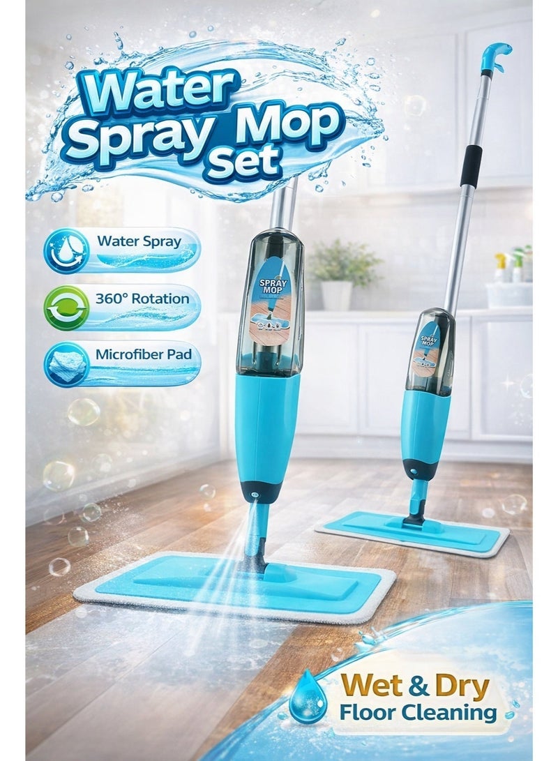 ALMUFARREJ Water Spray Mop with Washable Mop Head, Wet & Dry Floor Mop, Microfiber Floor Cleaning Mop, 360° Rotating Washable Mop, Hand-Washable, Suitable for Cleaning Kitchen Floors, Laminate, Wood, Vinyl, and Tile Floors - Image 1