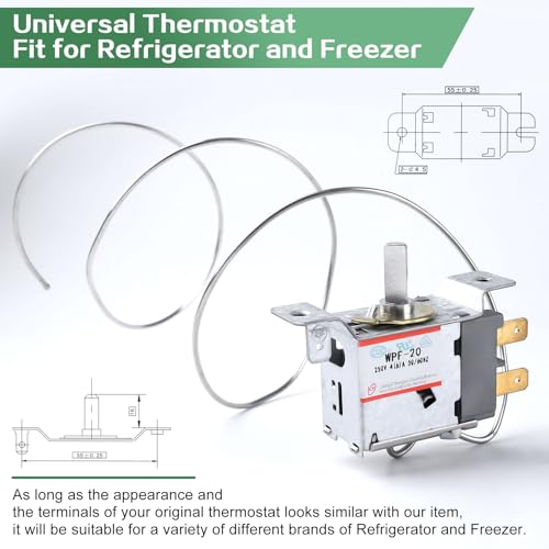 HouseUp Mini Fridge Thermostat, Universal WPF-20 Freezer Thermostat Controller 2pin / Compatible with wpf16 and wpf18【Can Provide Installation Tutorial】 - Image 4