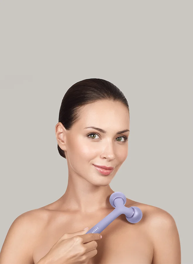 جيسكي GESKE SmartAppGuided Sonic Facial & Body Roller | 4 في 1 | ديرما رولر | محفز لنعومة الجلد للوجه والجسم | ديرما رول | أسطوانة احترافية للوجه والجسم | للعناية بالبشرة وروتين الجمال
