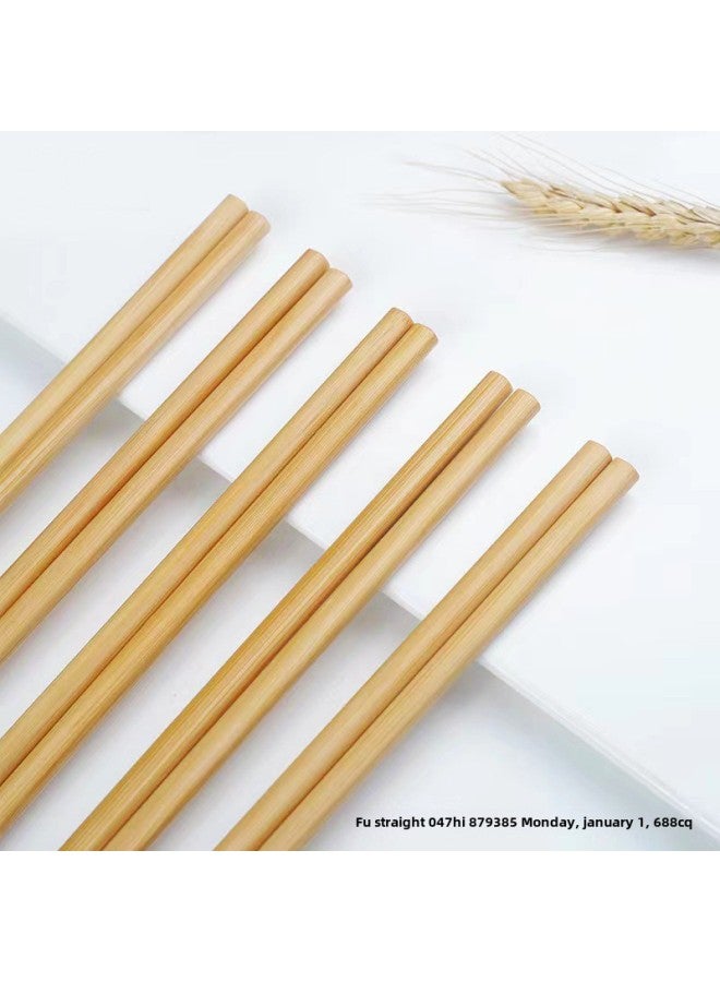 Bamboo Chopsticks Household Household Non-slip Chopsticks Restaurant Chopsticks Hotel Chopsticks Paint-free Wax-free 1 Pair-50 Pairs Suit-Color:Carbonized Belt Section 6*7*24cm(10 Pairs)  - Image 5