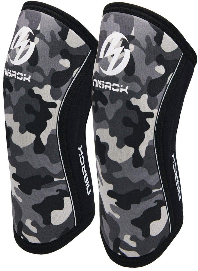 Nisrok Knee Sleeves (1 Pair), 7mm Neoprene Compression Knee Braces, Great Support for Cross Training, Weightlifting, Powerlifting, Squats, Basketball and More - Image 1