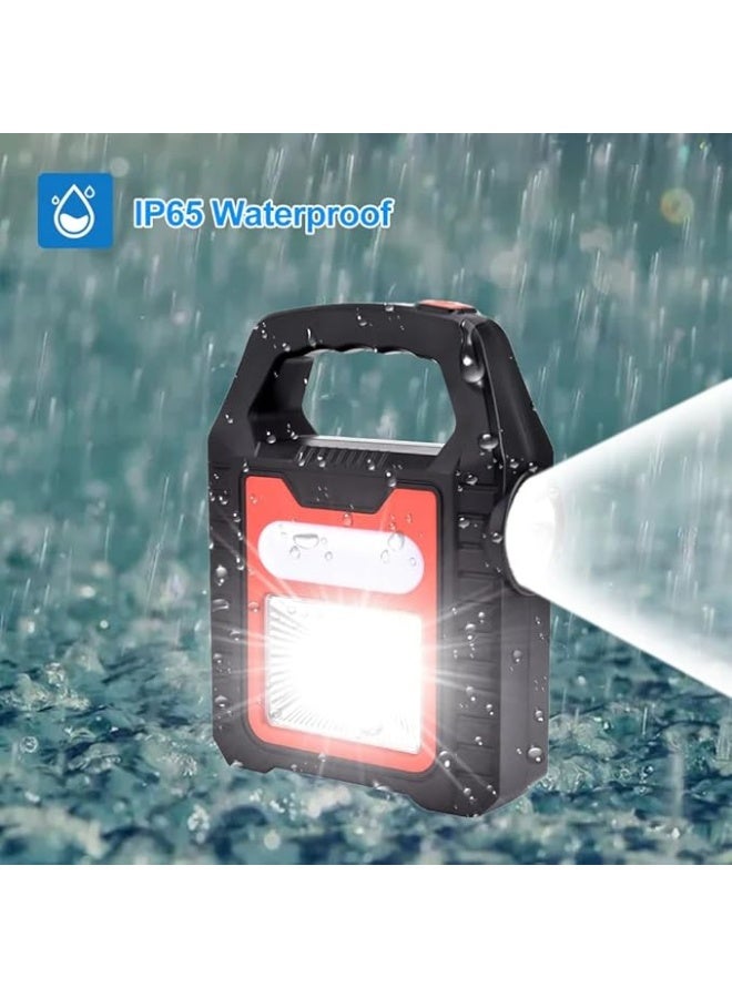 Spaceshoop Solar Flashlights USB Rechargeable Solar Panel Comfortable Grip Portable Handle Side LED Lantern for Outdoor Camping Lighting Other Outdoor Lighting Multi color - Image 4