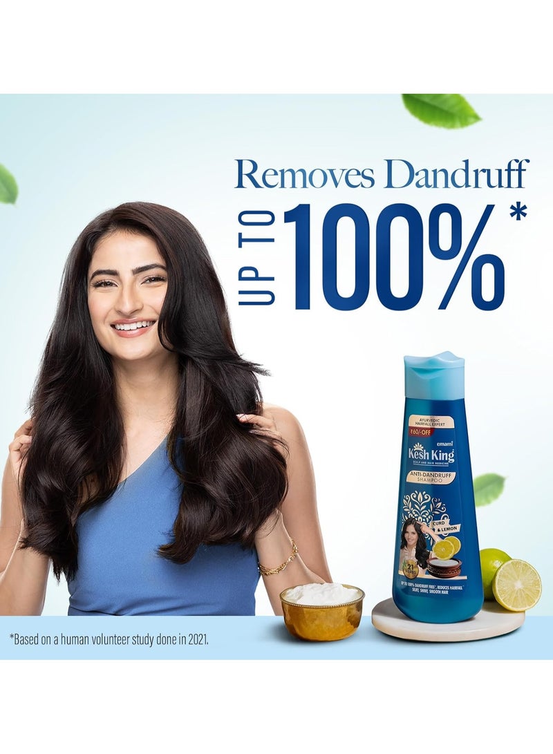Kesh King Ayurvedic Anti-Dandruff Shampoo | Reduces hair fall | Soothes itchy scalp | No Paraben & No Silicon | 21 natural ingredients | Enriched with curd, lemon & neem | 600 ml - Image 3