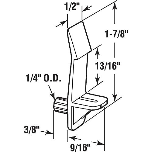 Prime-Line PrimeLine MP9117100 SelfLocking Shelf Support Peg with 34 In Shelf 14 In Brown 100 Pack - Image 3