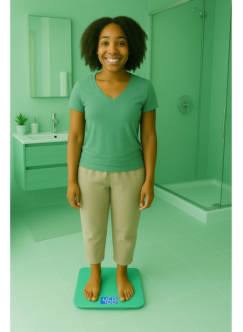 sokany Smart Bluetooth Bathroom Scale C1 - 180kg Capacity, Digital Body Weight Scale with APP Sync for Apple Health, Google Fit & Fitbit, BMI Tracking, Auto Calibration - High Precision Glass Platform (Green) - Image 2