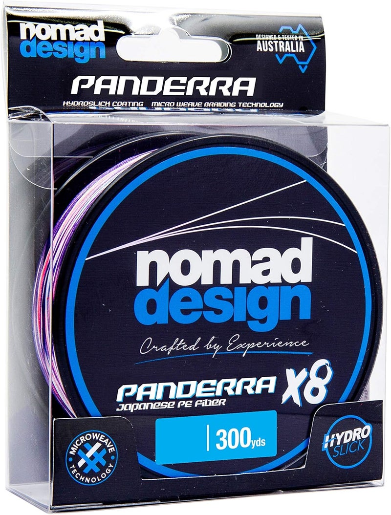 nomad design PANDERRA Cyan Blue X8 Braid, Premium Blue PE Fiber Fishing Line with Micro Weave Technology, Hydroslick Coating, and Increased Casting Distance. - Image 1