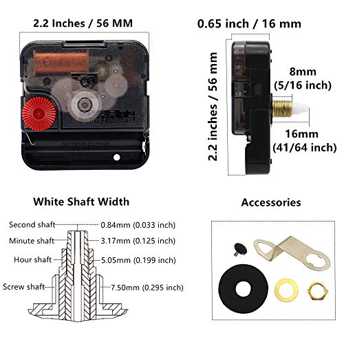 TIKROUND Youngtown 12888 Quartz DIY Wall Clock Movement Mechanism DIY Repair Parts Replacement Fit Dials up to 40 cm（15.7 Inches ） in Diameter. - Image 2