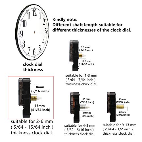 TIKROUND Youngtown 12888 Quartz DIY Wall Clock Movement Mechanism DIY Repair Parts Replacement Fit Dials up to 40 cm（15.7 Inches ） in Diameter. - Image 4