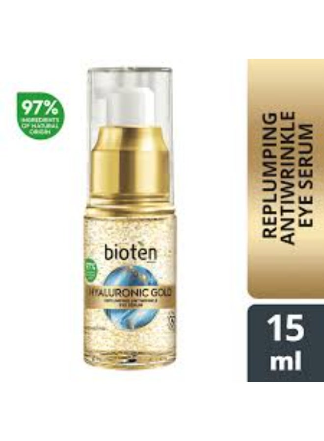 bioten Hyaluronic Gold Replumping Antiwrinkle Eye Serum 15ml - Image 2