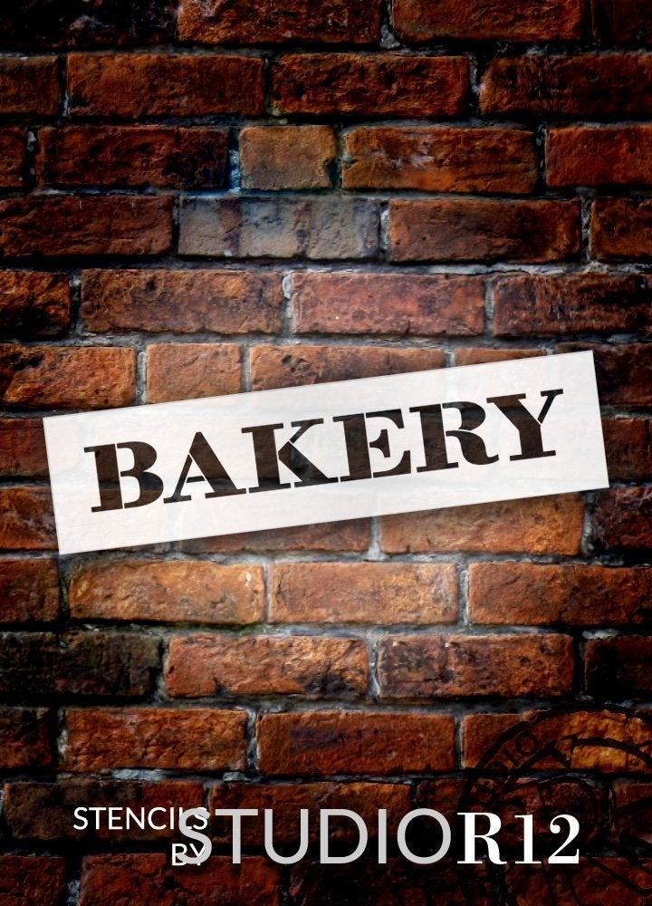 Studio R 12 Bakery Word Farmhouse Stencil by StudioR12 | Mercantile Antique Style - Reusable Mylar Template | for Painting Wood Signs | Wall Art, DIY Home Decor - Select Size (12" x 3") - Image 2
