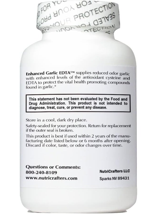 NutriCrafters Enhanced Garlic Edta, Dietary Supplements, 120 Vegetarian Capsules - Image 3
