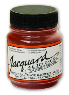 Acid Dye Burnt Orange 1/2 Oz Net Wt Acid Dye For Wool Silk Feathers And Nylons Brilliant Colorfast And Highly Concentrated