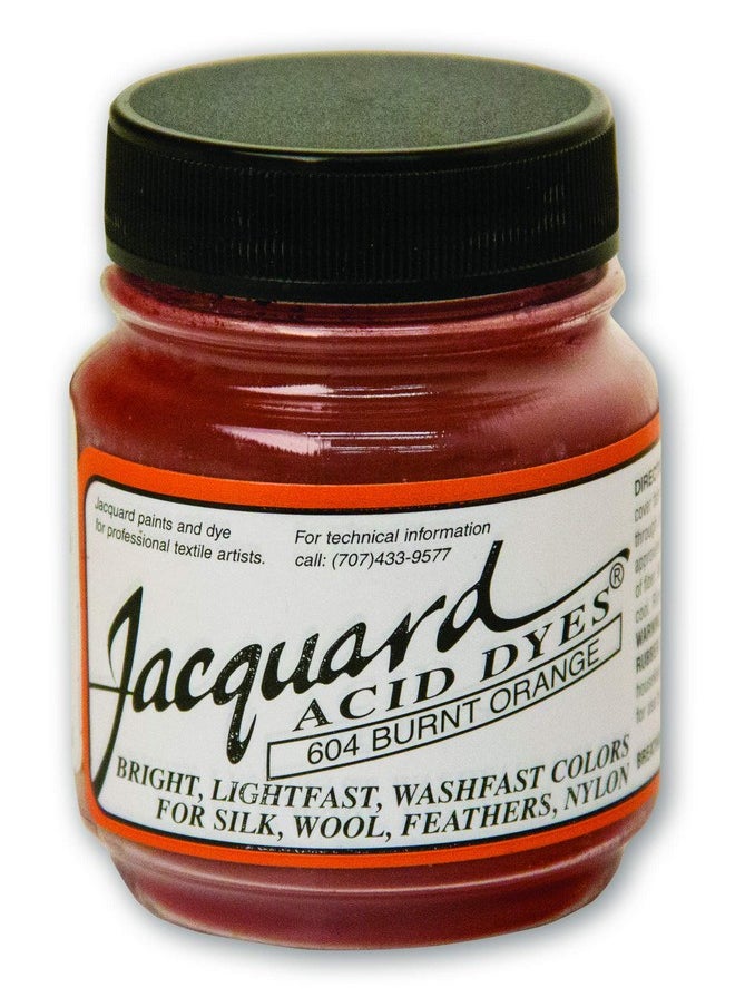 Jacquard - Acid Dye Burnt Orange 1/2 Oz Net Wt Acid Dye For Wool Silk Feathers And Nylons Brilliant Colorfast And Highly Concentrated - Image 1