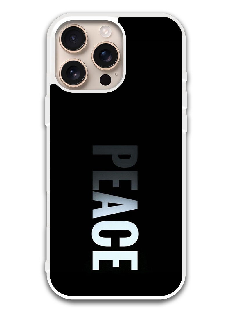 Theodor Protective Case Cover For APPLE IPHONE 16 Pro Max Peace (White Bumper) - Image 1