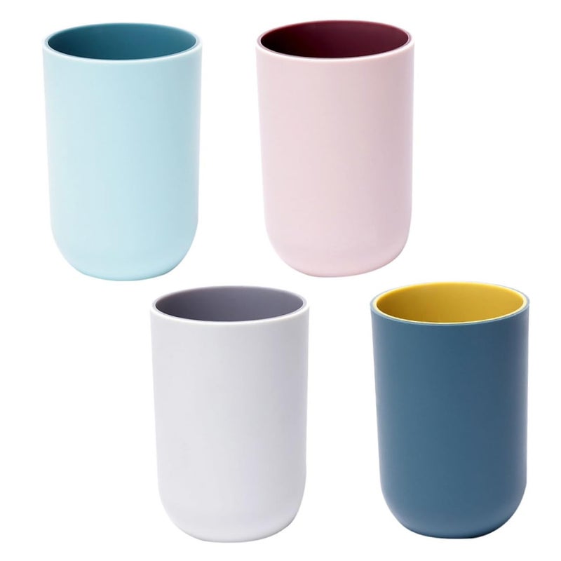 4Pcs Multicolor Toothbrush Cups Mouthwash Holders Travel Washing Cups - Image 2