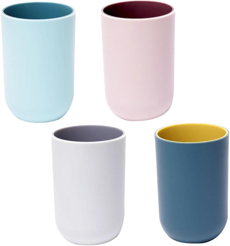 4Pcs Multicolor Toothbrush Cups Mouthwash Holders Travel Washing Cups - Image 1