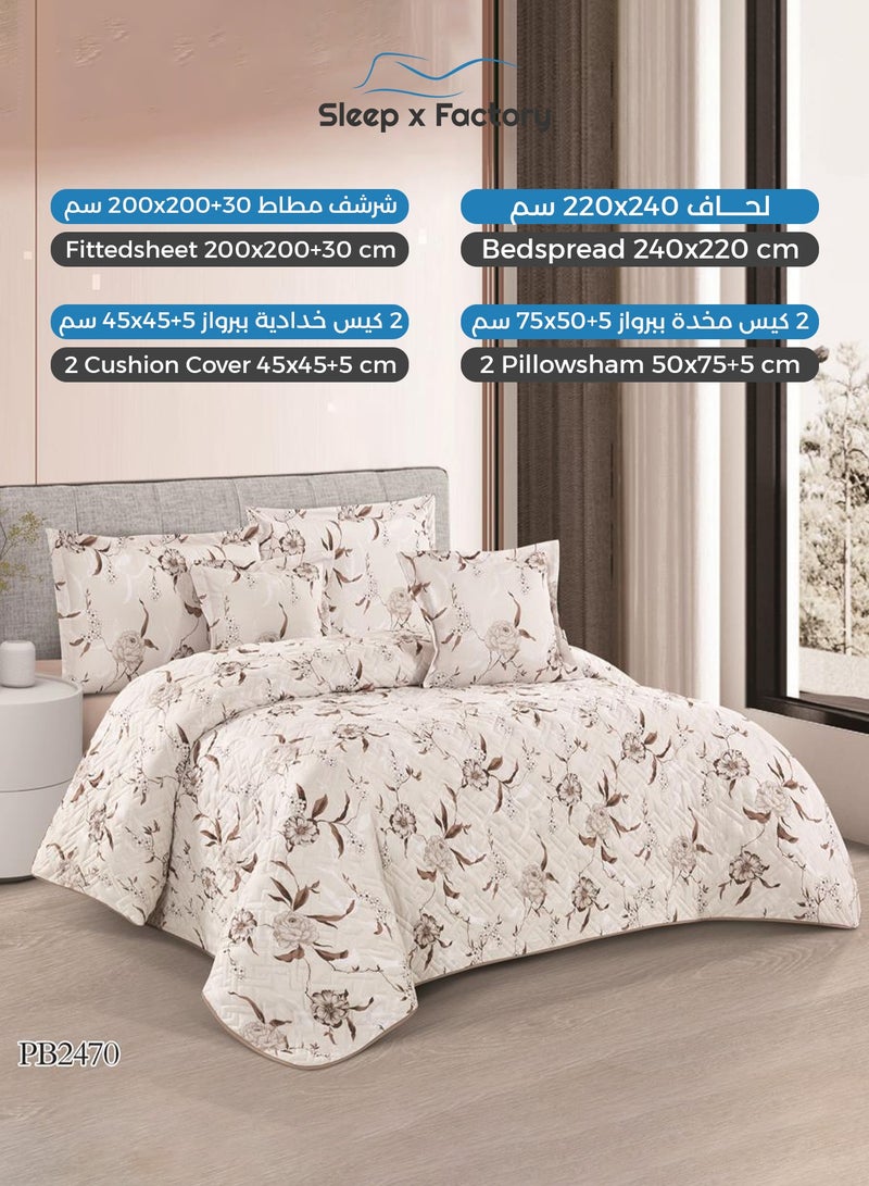سليب × فاكتوري طقم لحاف مزدوج مضغوط 6 قطع – قماش مايكروفايبر ناعم – تصميم أنيق