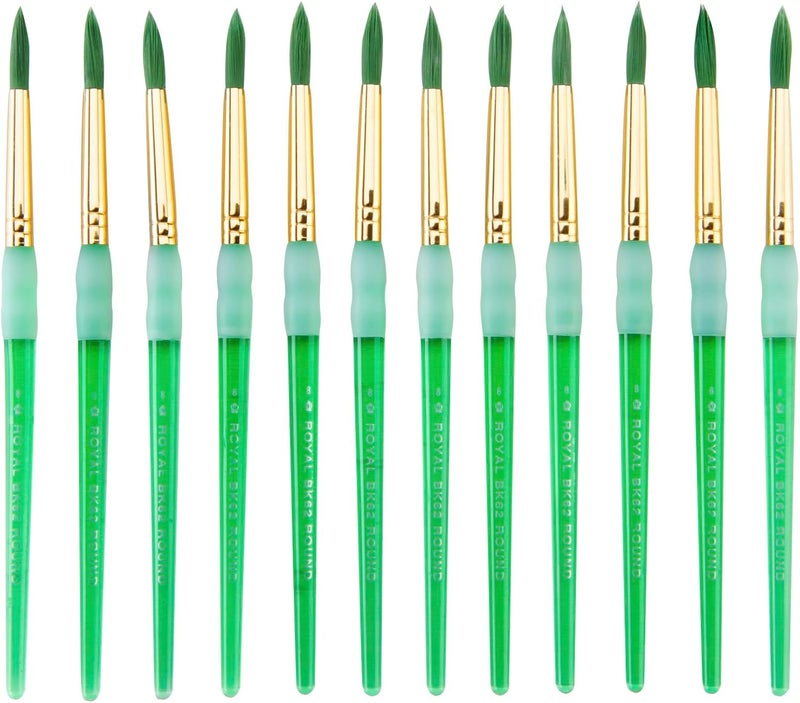 Royal Brush Big Kids Choice Round Paint Brush Set, Size 8, Pack of 12 - Image 2