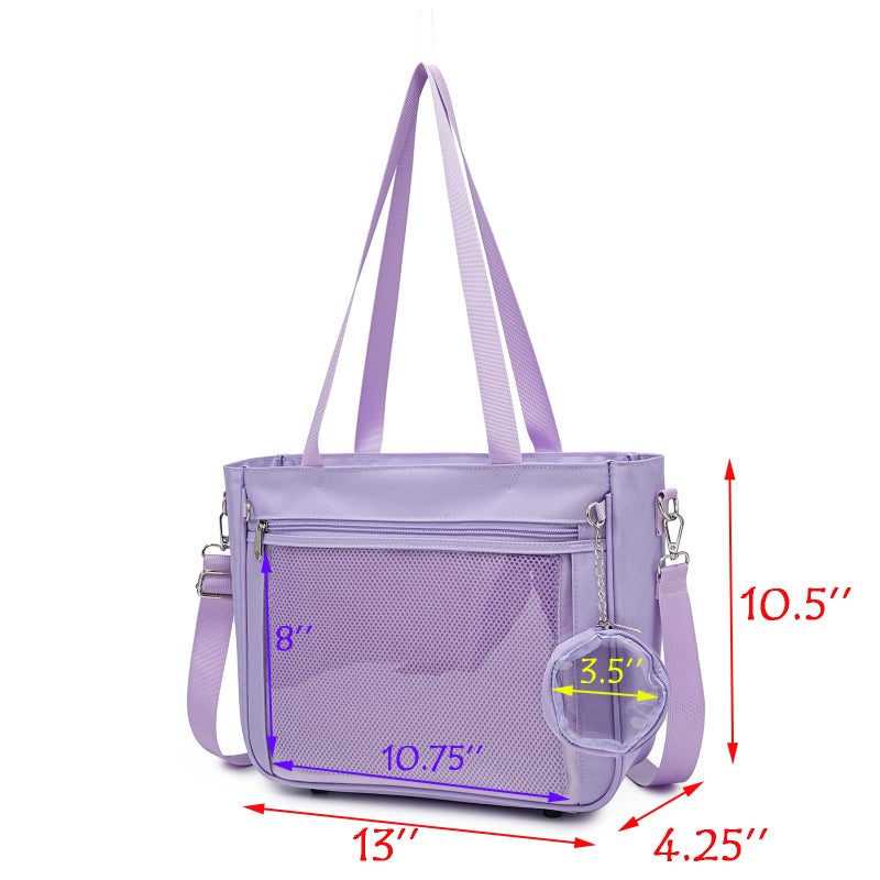 CHERRY SAUCE Tote bag Ita Bag Canvas Crossbody Shoulder Bag Backpack Kawaii Purses and Handbags with Pin Display - Image 3