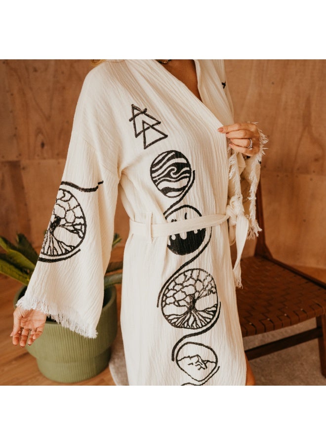 PAMUKME COTTON KAFTAN- NATURE - Image 1