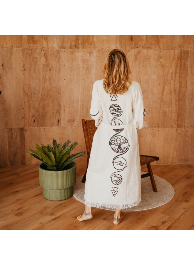 PAMUKME COTTON KAFTAN- NATURE - Image 2