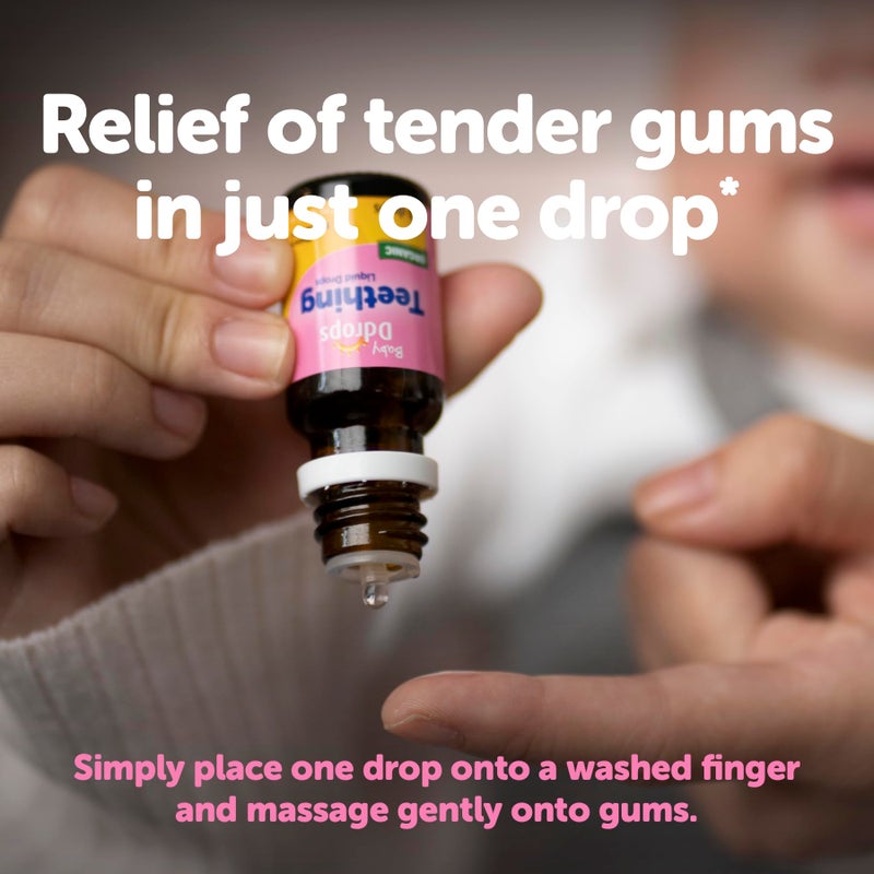 Ddrops Baby Organic Teething Relief Liquid, Calms and Soothes Baby's Tender Gums Naturally, Easy-to-Use Drop Format, 3 Months +, 60 Drops - Image 4