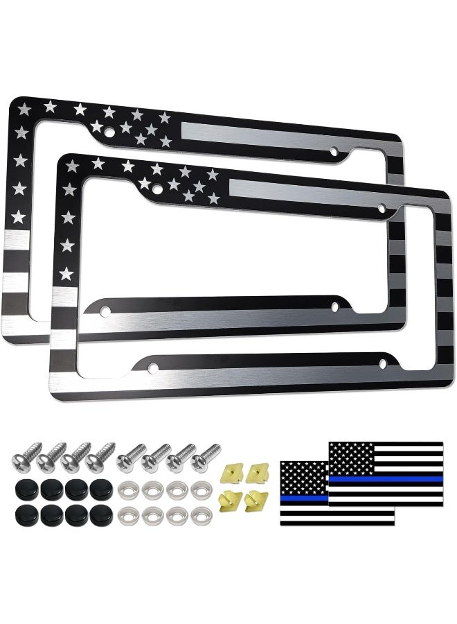 AOOTF American Flag License Plate Frame- Patriotic Usa Car Tag Cover - Image 1