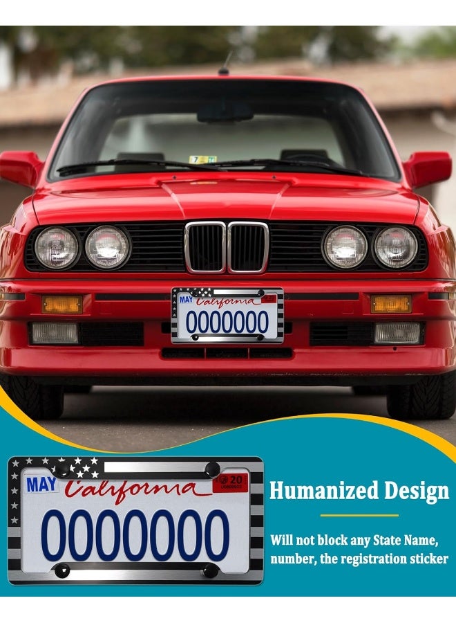 AOOTF American Flag License Plate Frame- Patriotic Usa Car Tag Cover - Image 5