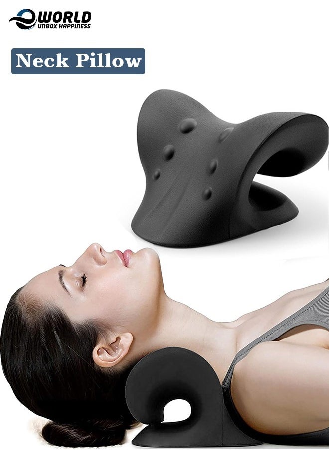Eworld - Cervical Traction Neck Support Stretcher, Pain Relief & Posture Corrector for Neck, Back, and Shoulders, Portable Spine & Shoulder Relaxer - Image 1