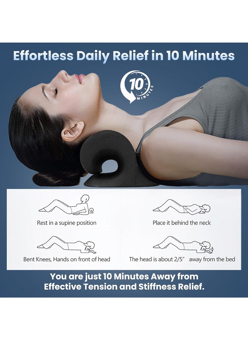Eworld - Cervical Traction Neck Support Stretcher, Pain Relief & Posture Corrector for Neck, Back, and Shoulders, Portable Spine & Shoulder Relaxer - Image 1