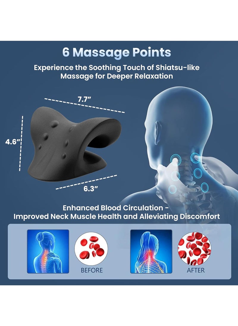 Eworld - Cervical Traction Neck Support Stretcher, Pain Relief & Posture Corrector for Neck, Back, and Shoulders, Portable Spine & Shoulder Relaxer - Image 1