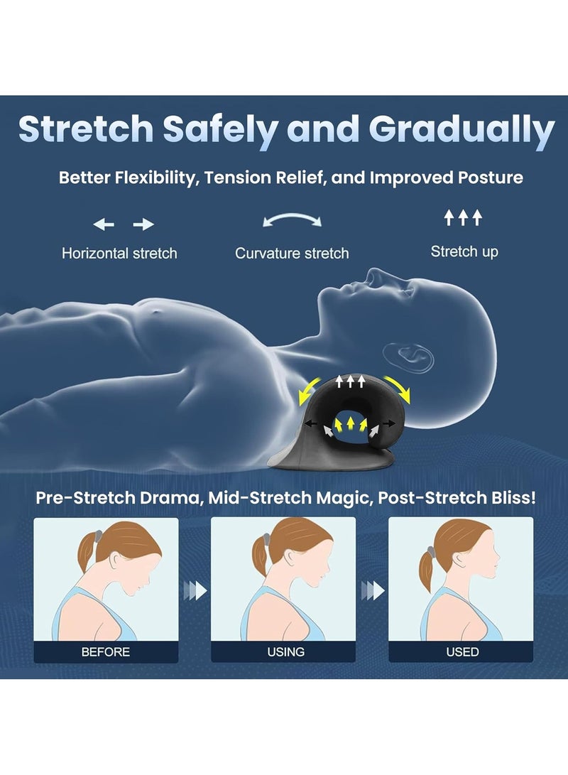 Eworld - Cervical Traction Neck Support Stretcher, Pain Relief & Posture Corrector for Neck, Back, and Shoulders, Portable Spine & Shoulder Relaxer - Image 1