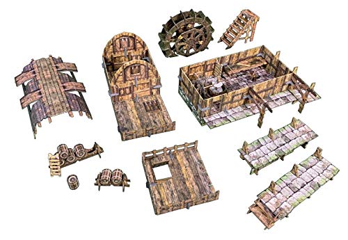 Battle Systems BATBSTFWE015 Fantasy Water Mill Modular Multi Level Tabletop Wargames Terrain Wargaming Scenery for 28mm to 35mm Miniatures - Image 5