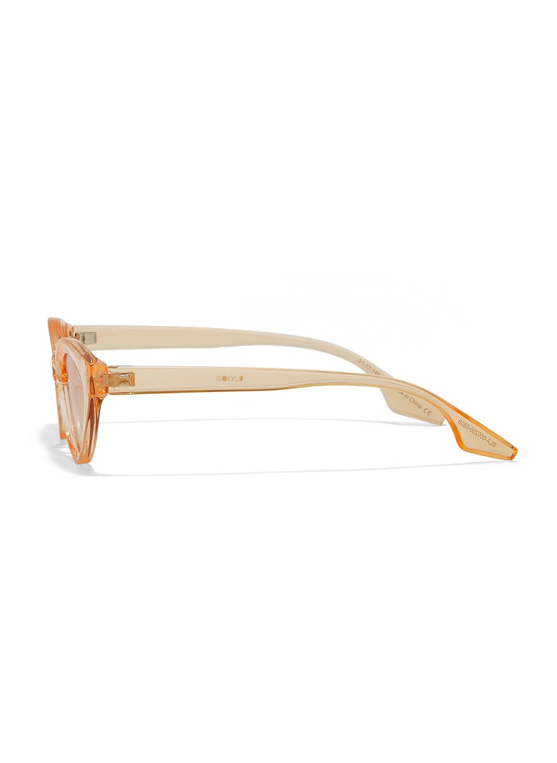 Blackout Au Naturel,Women Sunglasses, Cat Eye Sunglasses, UV Protection: UV400 (Orange,Orange)  - Image 3