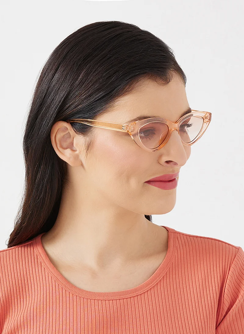 Blackout Au Naturel,Women Sunglasses, Cat Eye Sunglasses, UV Protection: UV400 (Orange,Orange)