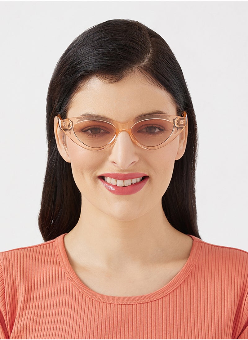 Blackout Au Naturel,Women Sunglasses, Cat Eye Sunglasses, UV Protection: UV400 (Orange,Orange)  - Image 4