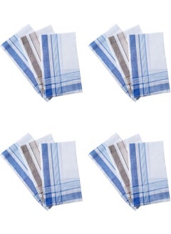 Elif Mira 12 Pack Hand Pocket White Fabric Handkerchief 39X39 cm Cotton Ym 01 