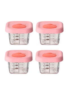 Y&D 4-Piece Glass Food Storage Container Baby Complementary Food Box Set  - Image 1