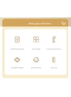 Y&D 4-Piece Glass Food Storage Container Baby Complementary Food Box Set  - Image 2
