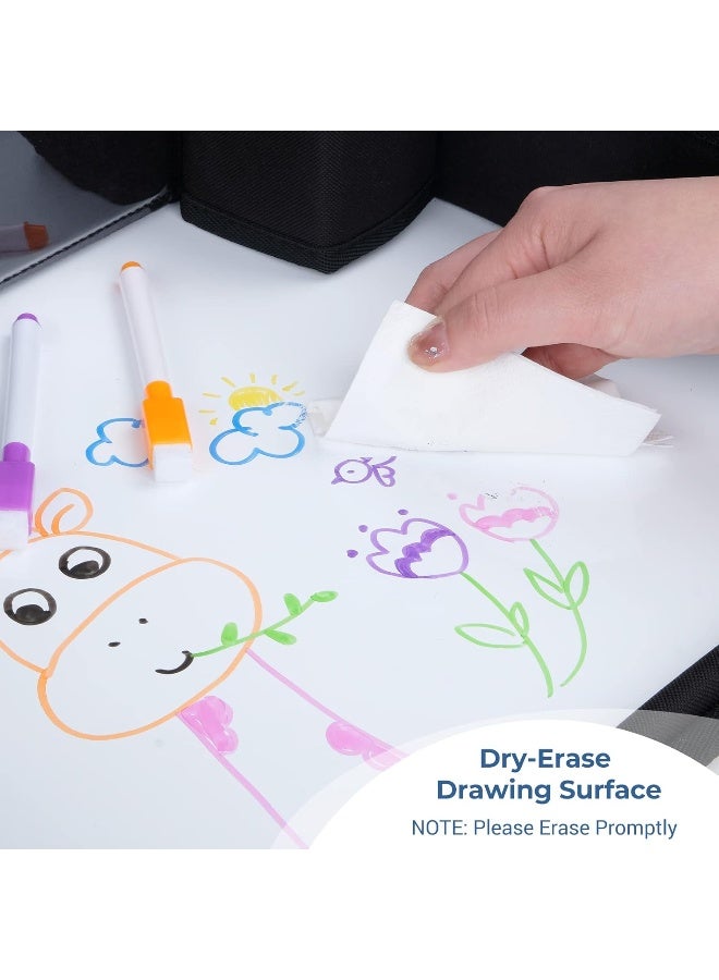 COOLBEBE صينية سفر COOLBEBE للأطفال لمقاعد السيارات والطائرات - طاولة حضن للأطفال للأنشطة أثناء السفر (أسود-1) - Image 5