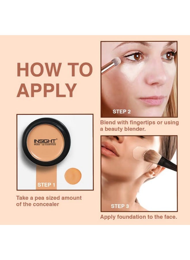 Insight - Makeup Natural Full Coverage Concealer Cream For Normal Skin|Hd Look |Waterproof |Minimize Fine Lines |Medium Coverage |Long Lasting |Youthful Look |Photo Ready (Cr01-01), Pack Of 1 - Image 1