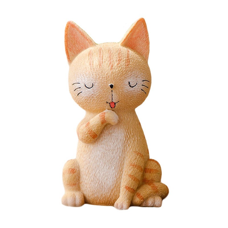 WAIT FLY Cute Standing Cat Resin Piggy Bank Coin Bank - Image 4