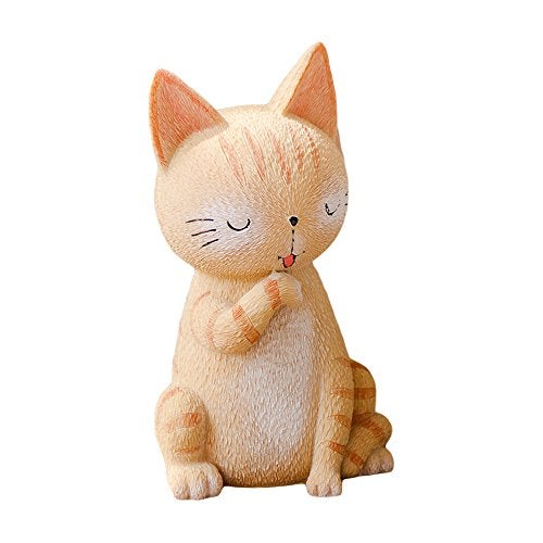 WAIT FLY Cute Standing Cat Resin Piggy Bank Coin Bank - Image 5