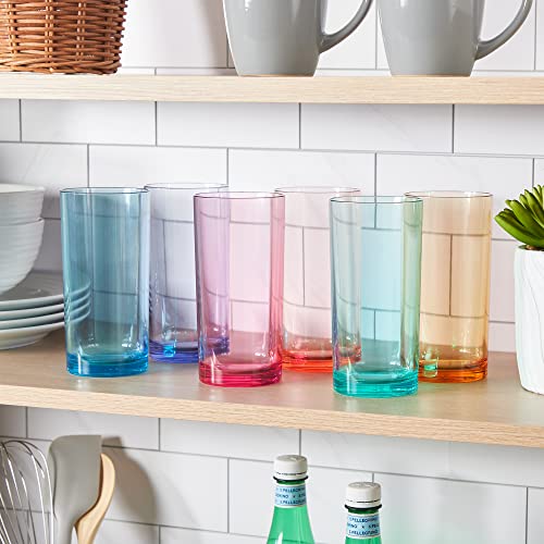 US Acrylic Classic Plastic Reusable Drinking Glasses (Set of 6) 16oz Water Cups Assorted Colors | BPA-Free Tumblers, Made in USA | Top-Rack Dishwasher Safe - Image 4