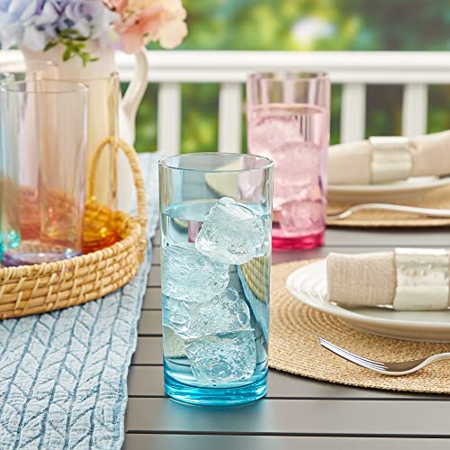 US Acrylic Classic Plastic Reusable Drinking Glasses (Set of 6) 16oz Water Cups Assorted Colors | BPA-Free Tumblers, Made in USA | Top-Rack Dishwasher Safe - Image 3