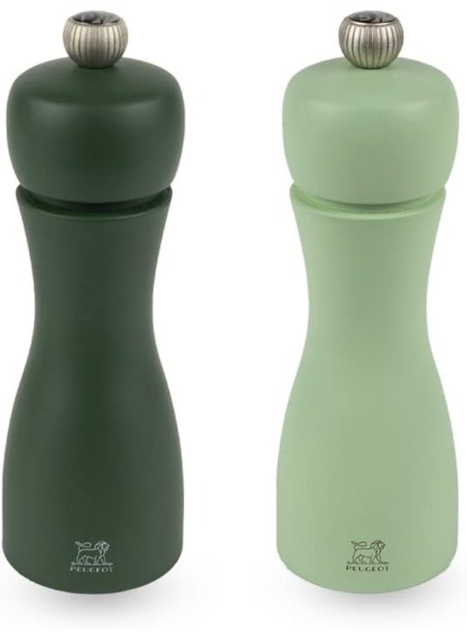 PEUGEOT Peugeot Tahiti Duo Pepper+Salt Mill Set 15cm Water Mint  - Image 1