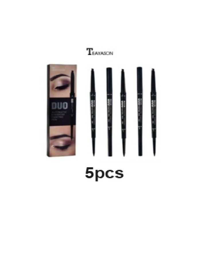 TEAYASON T-Yason Waterproof Eyebrow Pencil, 5 Pieces, Brown - Image 1