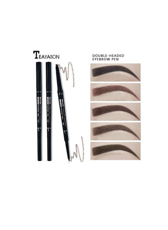 TEAYASON T-Yason Waterproof Eyebrow Pencil, 5 Pieces, Brown - Image 2